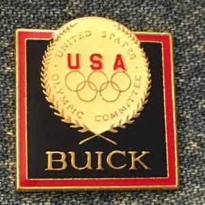 Buick Olympic Commemorative Pin from 1984 Los Angeles Games ~ USA Team Logo